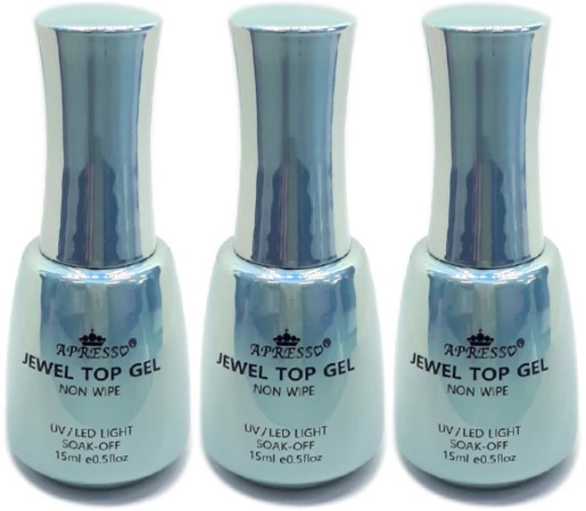 아쁘레쑤 보석 탑젤 / 고광택 퍼펙트 넌와이프 타입 / 젤네일 젤폴리쉬, 3개 - 쿠팡