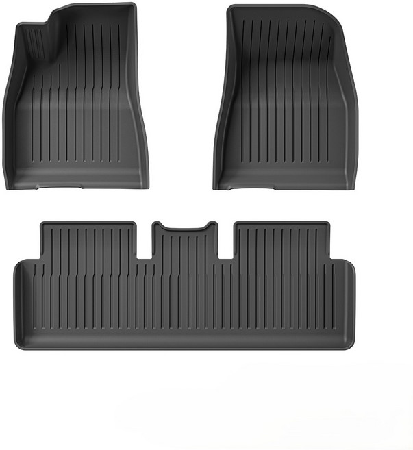 [Vihimai] 테슬라 모델3 호환 TPE 발매트 카매트 풀세트 악세사리(모델3 2018-2023), 블랙, Model 3