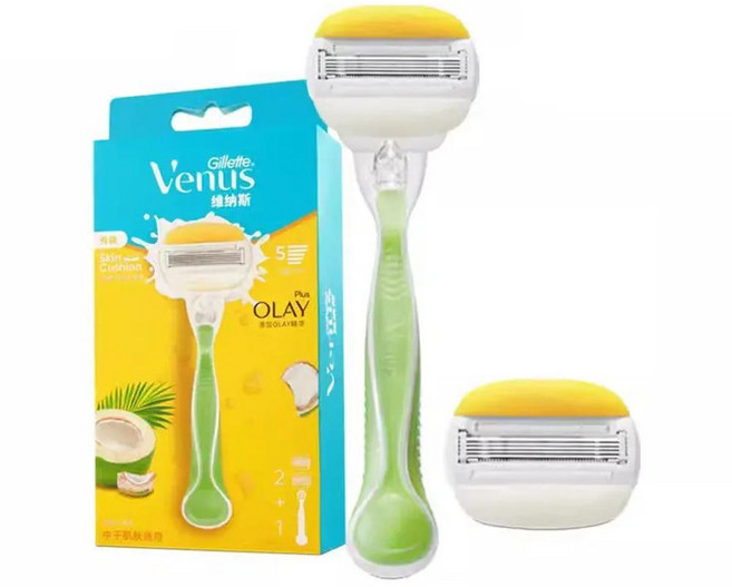 비너스 수동 면도기 윤활 바디 스킨 케어 제모, 1개, 1개