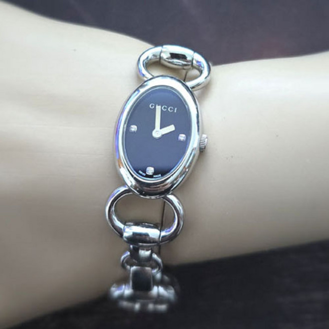 정품 118 3P다이아 블랙 여성용 메탈밴드