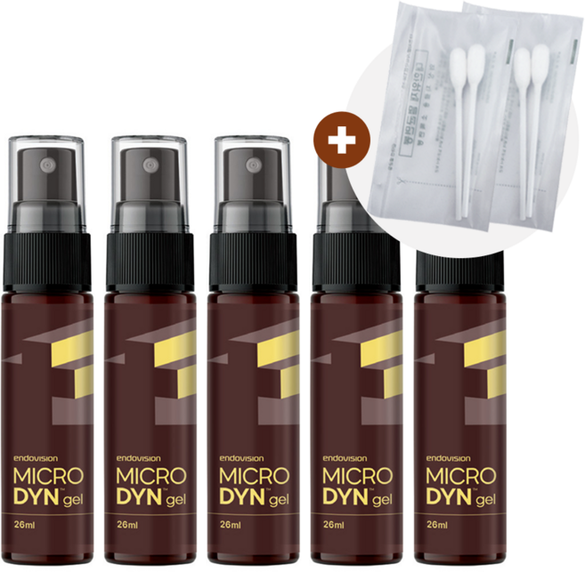 포비돈 연고 욕창 연고 레피젤 Microdyn gel 마이크로딘겔 26ml 스프레이형 멸균 면봉 천연소독제 하이드로겔 가정용, 5개