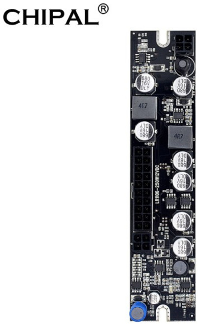 Mini ITX 고전력 공급 장치 모듈 250W 12V DC-ATX ATX 24 핀 스위치 PSU 어댑터 카드 DC HTPC PICO PC 컴퓨터용, 01 15mm, 한개옵션1