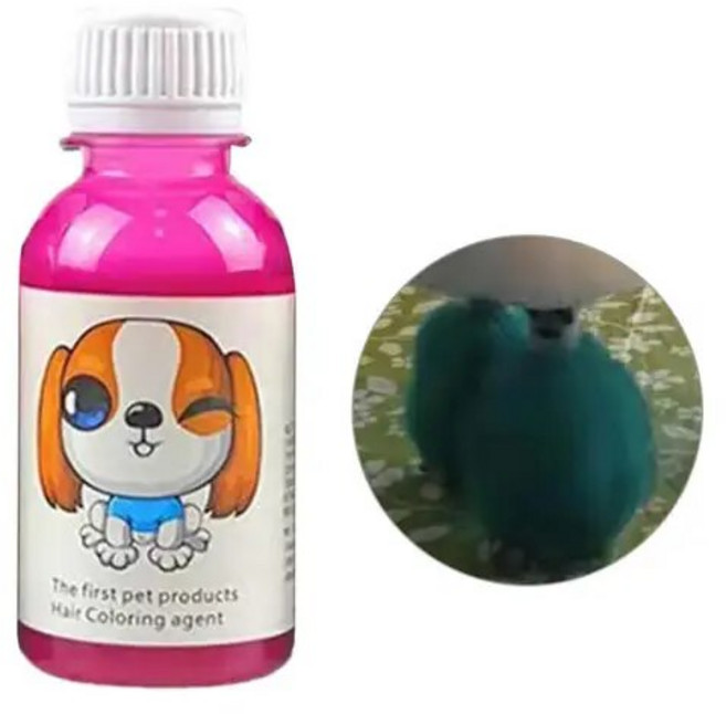 강아지 염색약 고양이 오래 지속되는 무자극성 천연 추출물 반려동물 염색 크림 개 털 색소 염료 용품 100ml 1 세트, 없음, 3) green, 1개