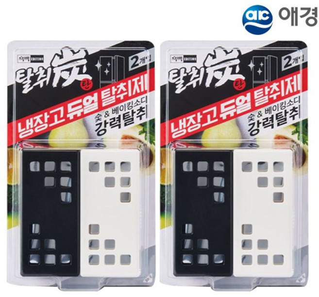 탈취탄 냉장고 듀얼 탈취제 55g, 2개