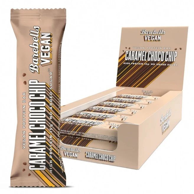 베어벨스 비건 프로틴 바 카라멜 초코칩 12개입 - 쿠팡