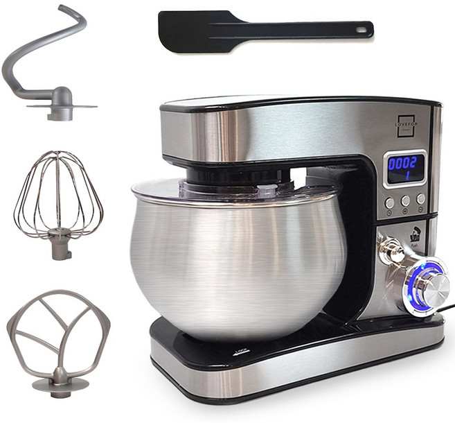 러브포 반죽기 가정용 스탠드믹서 LFC3100 / 휘핑기 제빵 홈베이킹 밀가루 빵반죽기, 러브포 반죽기 스탠드 믹서 1세트
