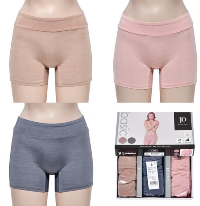 제임스딘 신축성 뛰어난 활동성 좋은 여성 심플 베이직 드로즈 3매입