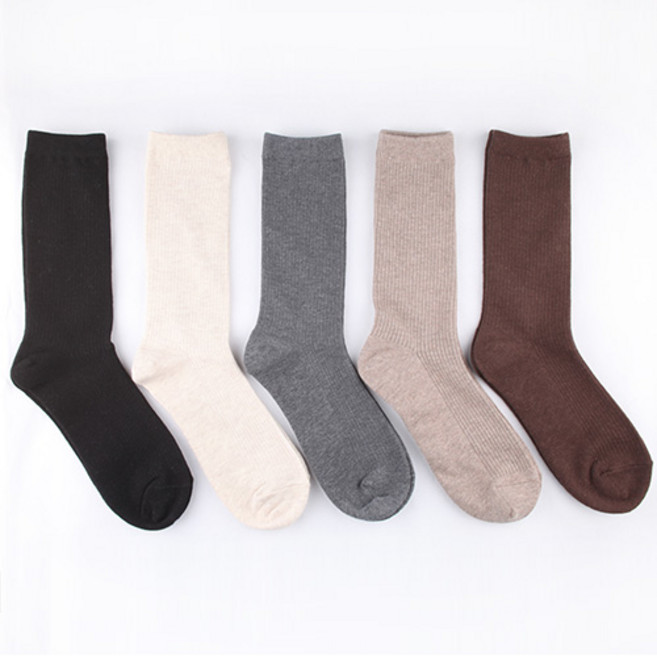 양말예찬 여성용 롱롱삭스 긴목 골지양말 10개세트