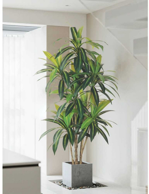 조경 장식 식물 아파트 인조나무 식물 조경장식, 1개, 브라질산목재120cm프리시멘트세면대C형