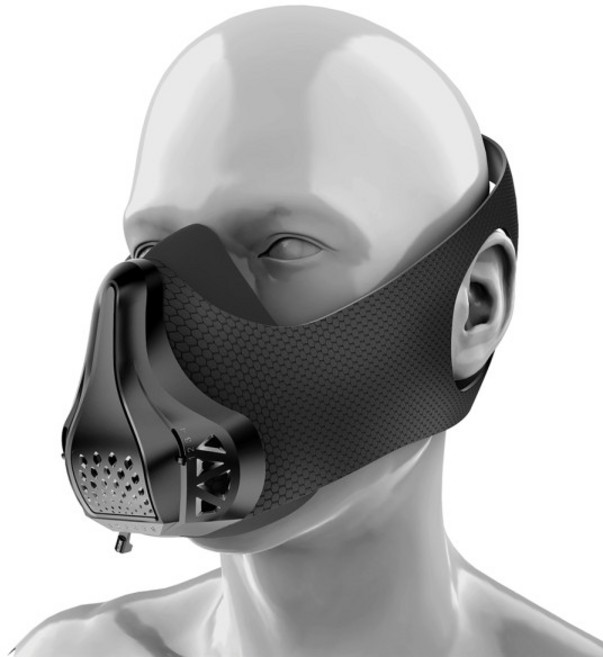 스포츠 마스크 조정 가능한 48 레벨 호흡 공기 저항 운동 달리기 피트니스 신체 지구력 Trai, 1개, 01 Black