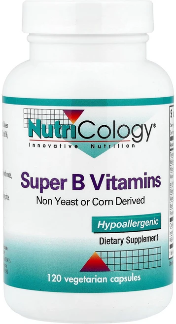 Nutricology Super B Vitamins 120 Vegetarian Capsules, Nutricology, Super B Vitamins,, 1 - 쿠팡