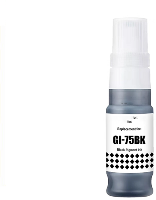 GI-75 填充墨水 適用於 Canon 打印機, 黑色（70ML）, 1個