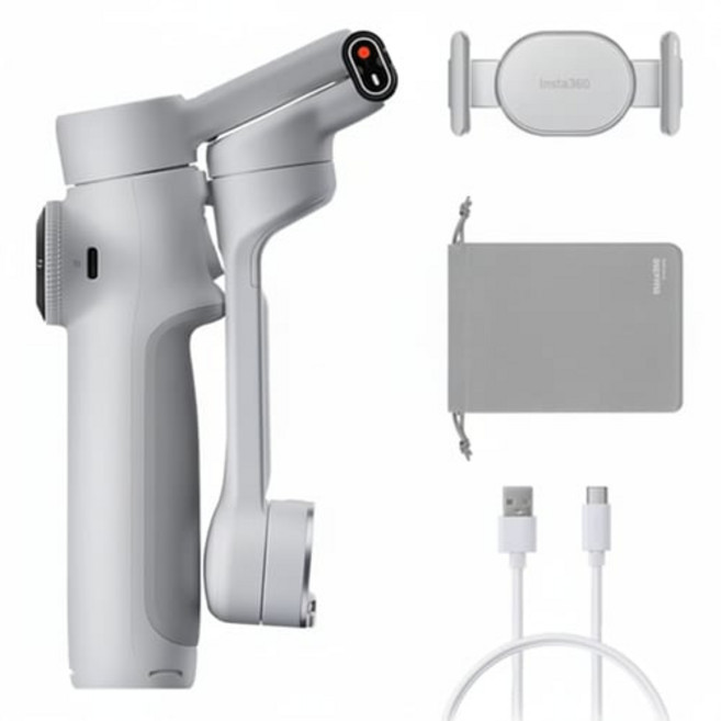 인스타360 액션캠 Flow 2, flow/인스타360액, Light Gray Color