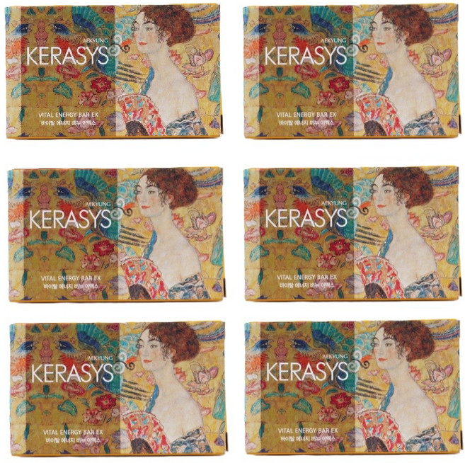 Kerasys 【曠世名畫精油香皂系列】Q10-玫瑰&百香果100g, 100g, 6個