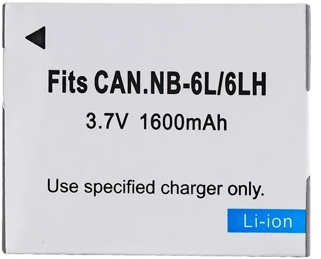 NB-6L 1600mAh 3.7V 리튬 이온 배터리 충전식 Canon Powershot SX700 S120 IS 280HS S95 카메라, 03 1battery