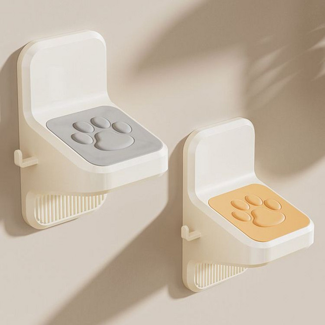 浴室洗腳蹬 衛生間腳踏板, 1個, 無損安裝：【升級加厚款】腳踏安全+自帶2掛鉤防滑腳印：【白灰1個裝】洗搓不彎腰