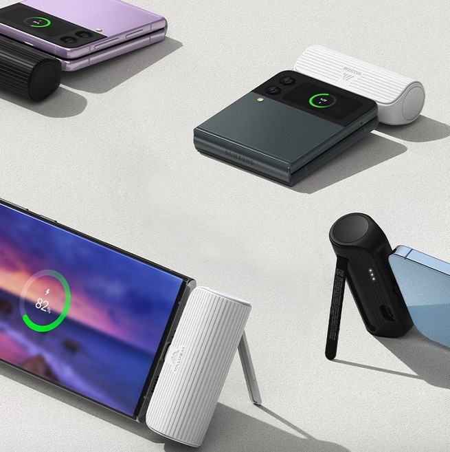 S10플러스 스마트폰충전기 5000mAh 갤럭시 도킹형 간편휴대 필요없는 보조배터리 S105G 케이블이 S10 S10e, 선택1번 C타입 - 화이트, 선택1번 C타입 - 화이트