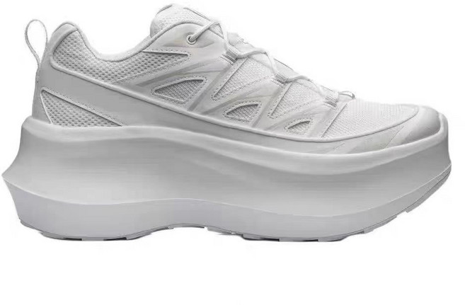 鬆糕厚底增高走秀款早春休閒運動鞋女綁帶小白鞋