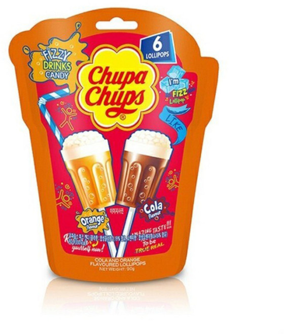 농심 츄파춥스 피즈 캔디봉지 90g x8개, 8개