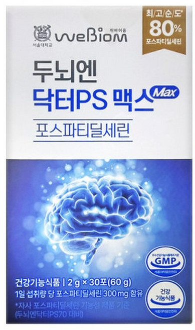 메온셀 위바이옴 두뇌엔 닥터PS 맥스 2g x 30포 6박스 -SDL, 1개