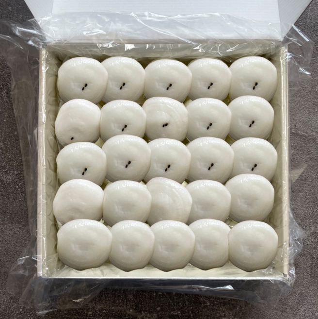 기정떡 잔기지떡 술떡 답례떡 흰색 앙금반 무앙금반, 50개, 30g