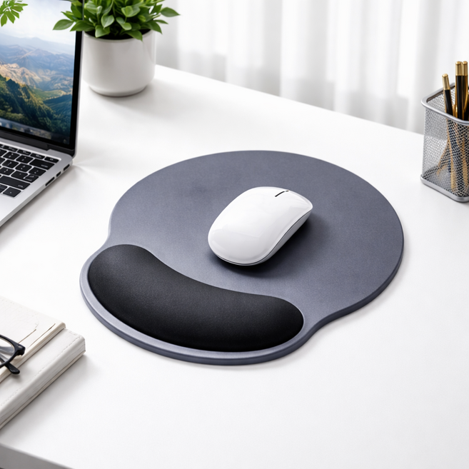 나드리몰 쿠션지지 마우스 패드, 1개, 블루블랙