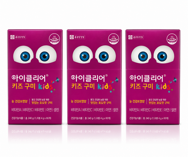 아이클리어 키즈 구미 60p, 60정, 3개