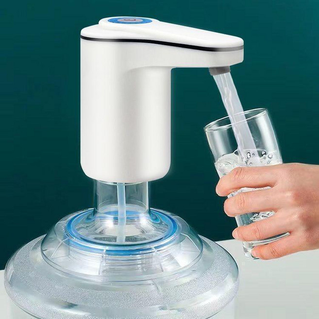 家用電動桶裝水抽水器 雙水泵靜音飲水機, 1個, 白色 充一次抽3桶水 單水泵,靜音 德國進口電機 十年不壞