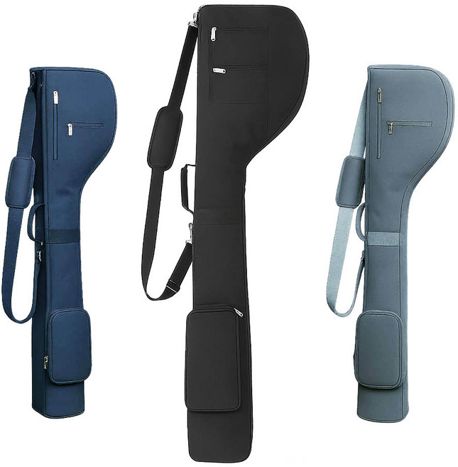 와일드 몬스터 파3 골프 휴대용 접이식 경량 하프백, 블랙