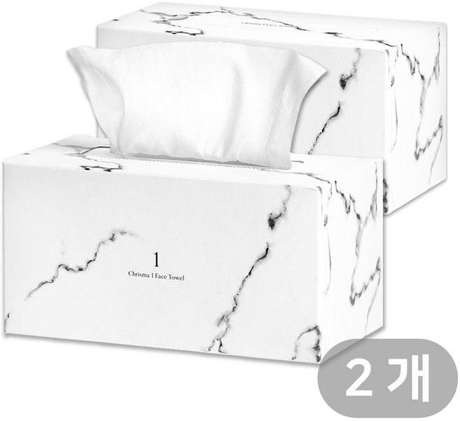 크리스마 더마랩 1 페이스 타올 1겹, 80매, 2개