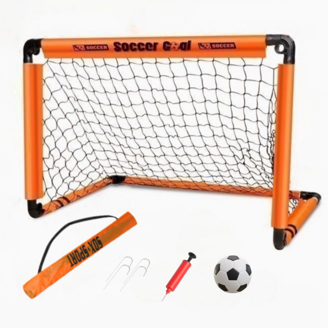 찬란한라이프 접이식 축구 골대 + 휴대용 파우치 세트, 1세트, 오렌지