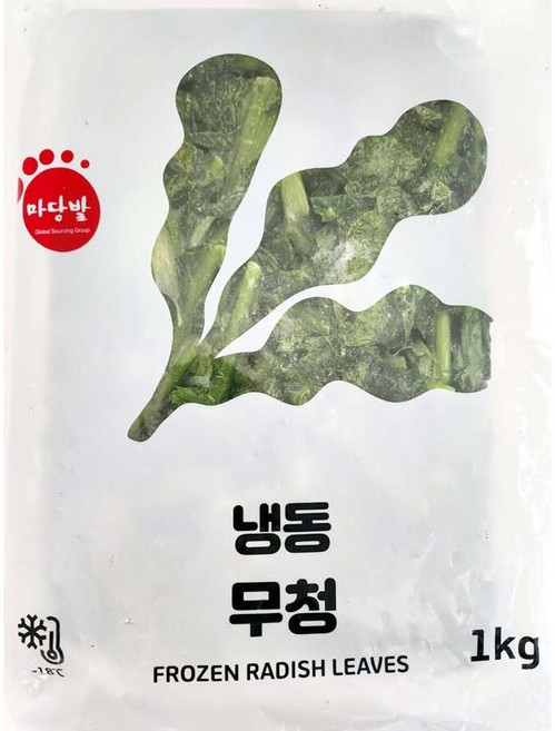 마당발 냉동 무청/시래기 찜요리 된장국 감자탕 국물 찌개, 1개, 1kg