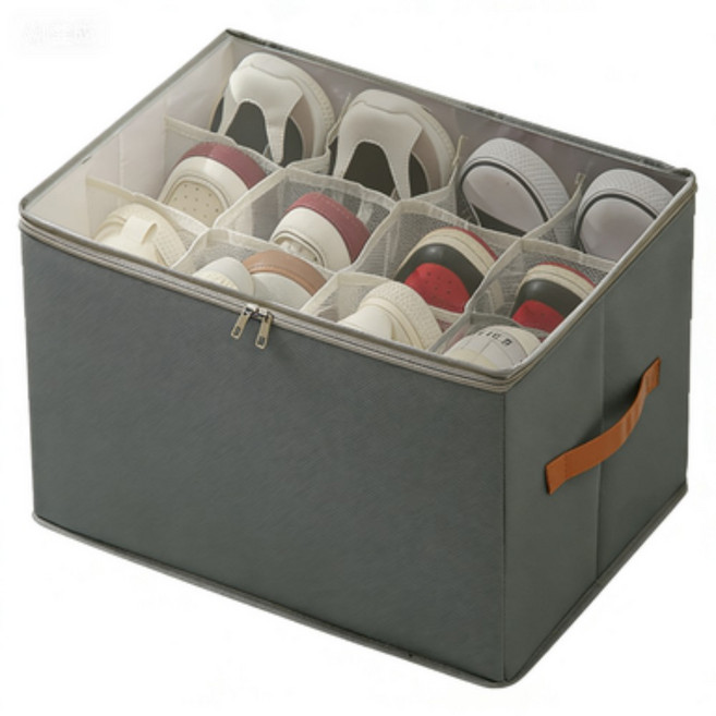 Equator 차량용 트렁크 신발장 신발수납함 신발보관함 접이식 다용도 정리함 소소한 틈새 공간절약 수납정리박스, 회색