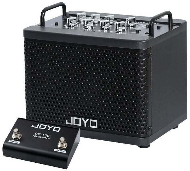 JOYO 조요 DC-15S 전자기타 충전 앰프 15W 페달 포함 9앰프 모델 6이펙트, 1개