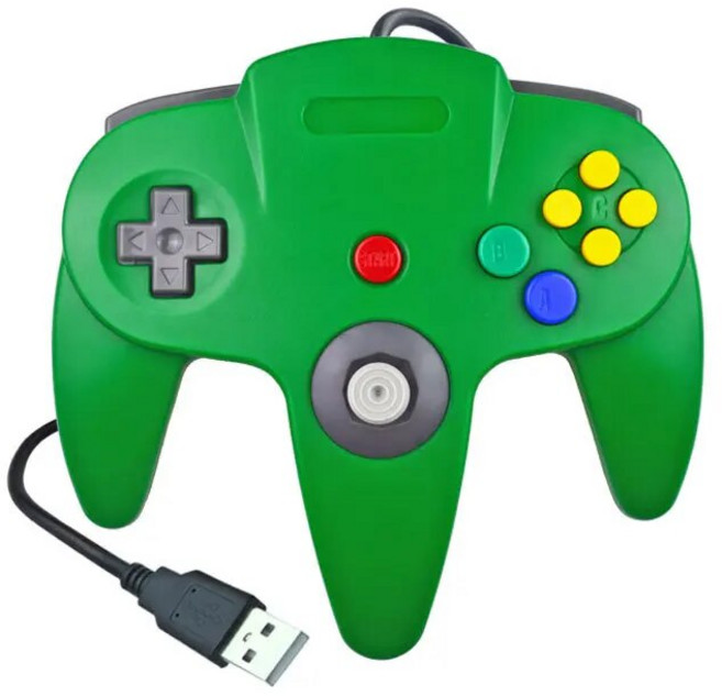 Nintendo 64USB 유선 게임패드 호스트 N64 컨트롤러 게임패드 조이스틱 클래식 64 콘솔 게임 Mac 컴퓨터 PC용, 1개, 6.Gray