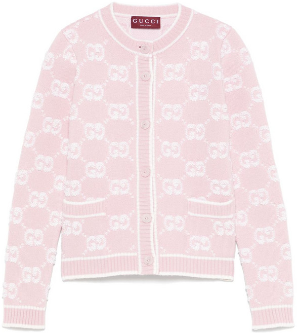 구찌 GG 자카드 울 부클레 가디건