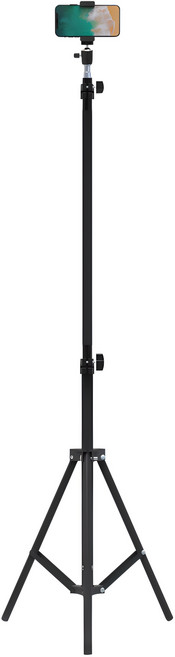 잇클릭 다기능 스탠드 스마트폰 거치대 2.1m, ECLICK-1, 블랙, 1개