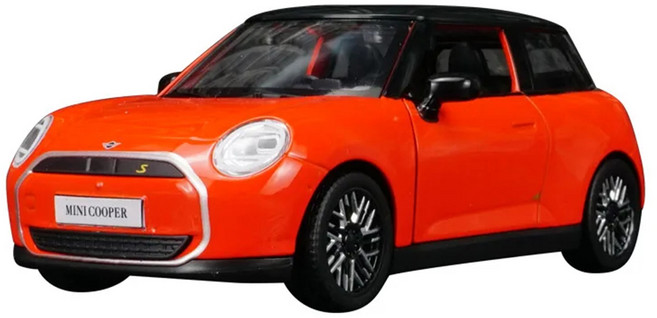 마이카 다이캐스트 금속 1:28 미니 쿠퍼 모델 자동차 모형 피규어 장식, 1개, 레드