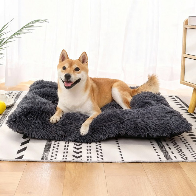 강아지방석중형 따뜻하고 편해요 강아지방석, 1개, 검은색