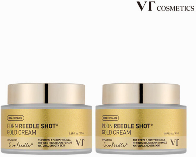 (VT) 브이티 [1+1] PDRN 리들샷 골드 크림, 50ml, 2개