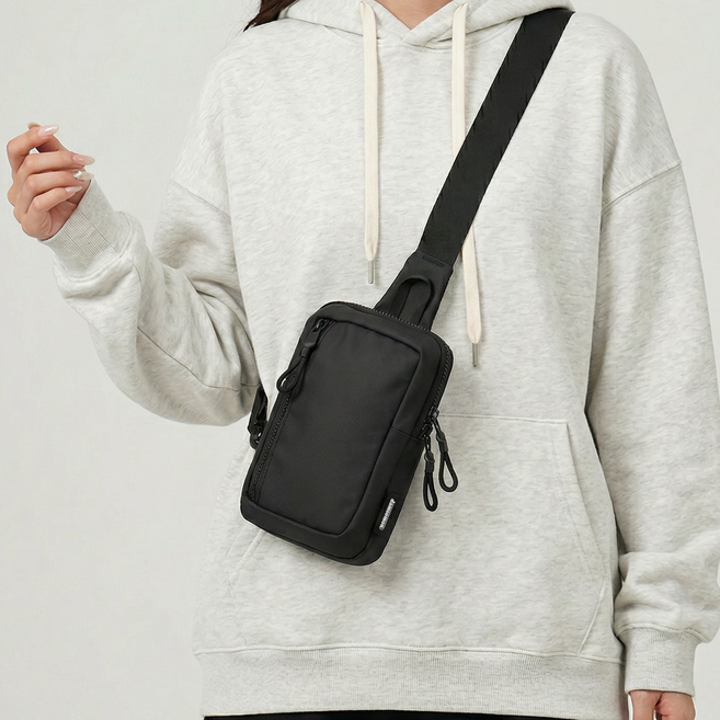 담앤드솜 베이직 미니슬링백 어깨 방수 스포츠 운동 조깅 러닝 가슴 남자 여자 남성 여성 돈 웨이스트 메신저 크로스 초등 가방 지갑 쌕 백 소형 작은 휴대 등산 골프 바이크