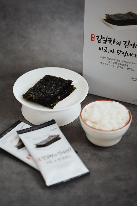 (60봉) 바베큐아저씨 김일한의 김이란 도시락김 철판직화구이 숯불구이 1봉 5매입