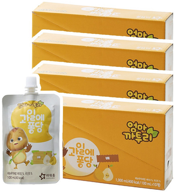 아워홈 엄마까투리 과일에퐁당 배, 40개