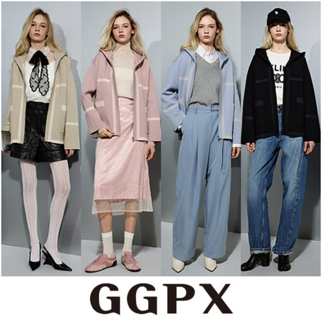 [지지피엑스] (26SS) 컬러블럭 후디 케이프