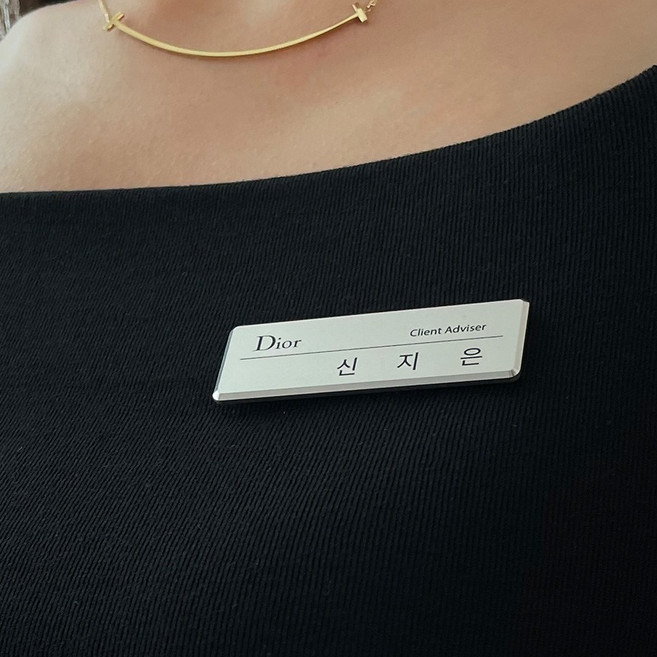 금속명찰제작 엣지 호텔 병원 자석 명찰, 자석3구, 1개, 선택02.엣지_실버_60x20mm