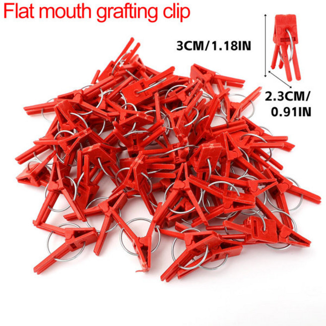 식물 지지 클립 원형 가정 접목 입형 오이용 채소 정원 용품 추락 방지 토마토, Flat mouth, 200PCS