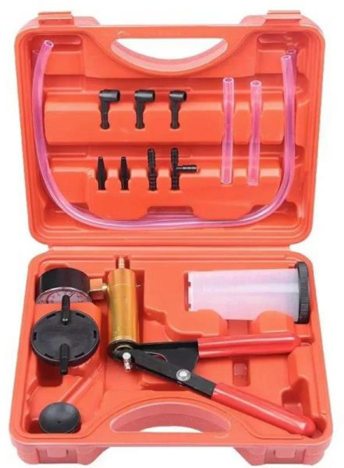 자동차 수동 진공 펌프 소형 브레이크 오일 교체 기계 빈 수리 도구 이중 목적 구리 코어 흡입 총, 1개