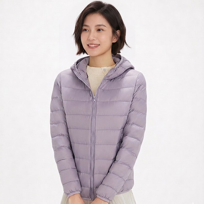 여성용 겨울철 따뜻한 초경량 후드 데일리 점퍼 2103