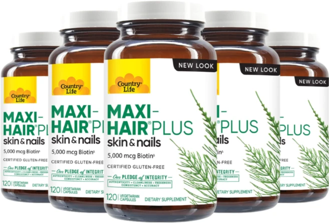 컨트리 라이프 맥시 헤어 플러스 비오틴 5000 mcg, 120정, 5개 - 쿠팡