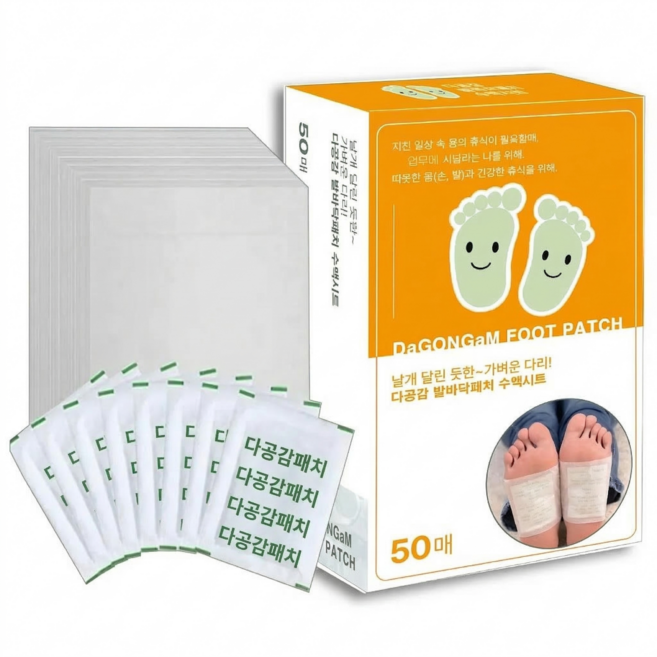 다공감 발바닥패치 목초수액 시트 발패치, 1세트, 50개